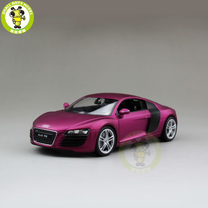 1/24 Welly Audi R8 V10 Racing Car Diecast Model Car Toys Boys Girls Gifts