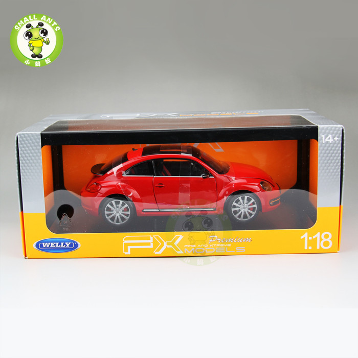 1/18 VW Volkswagen New Beetle Welly FX Diecast Car Model Toys for Kids Gift Collection 
