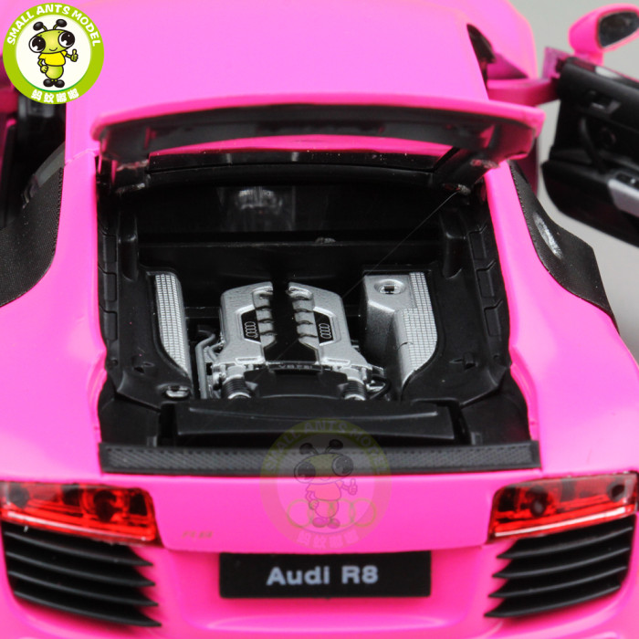 1/24 Welly Audi R8 V10 Racing Car Diecast Model Car Toys Boys Girls Gifts