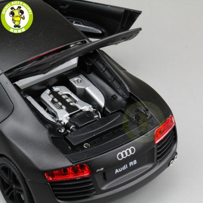 1/24 Welly Audi R8 V10 Racing Car Diecast Model Car Toys Boys Girls Gifts