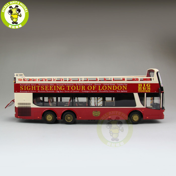 1/43 AnKai Big Bus Sightseeing Tour of London Diecast Model Car Bus Toys Kids Gifts