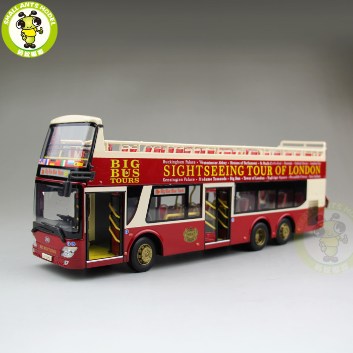 1/43 AnKai Big Bus Sightseeing Tour of London Diecast Model Car Bus Toys Kids Gifts