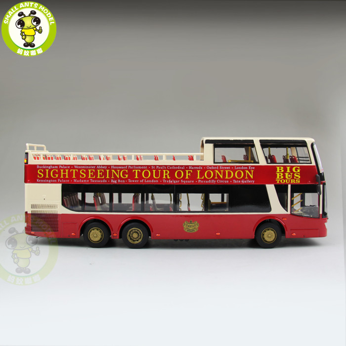 1/43 AnKai Big Bus Sightseeing Tour of London Diecast Model Car Bus Toys Kids Gifts