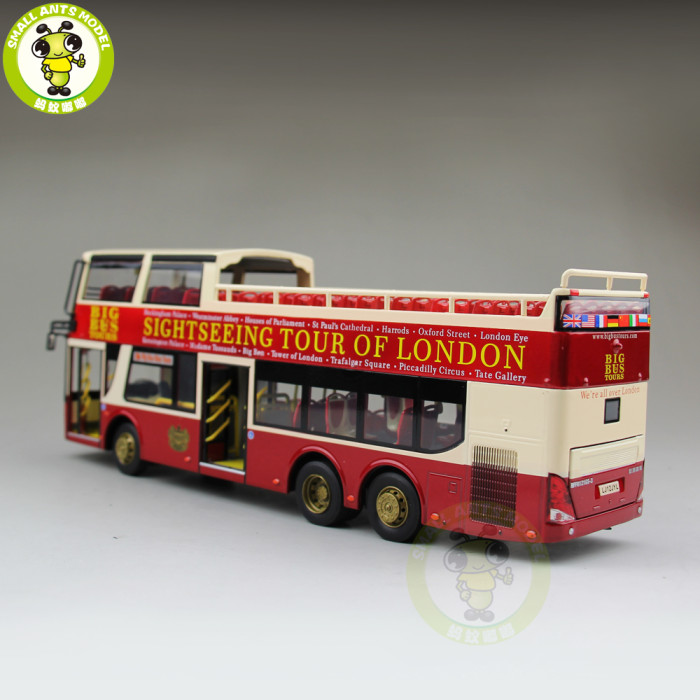 1/43 AnKai Big Bus Sightseeing Tour of London Diecast Model Car Bus Toys Kids Gifts