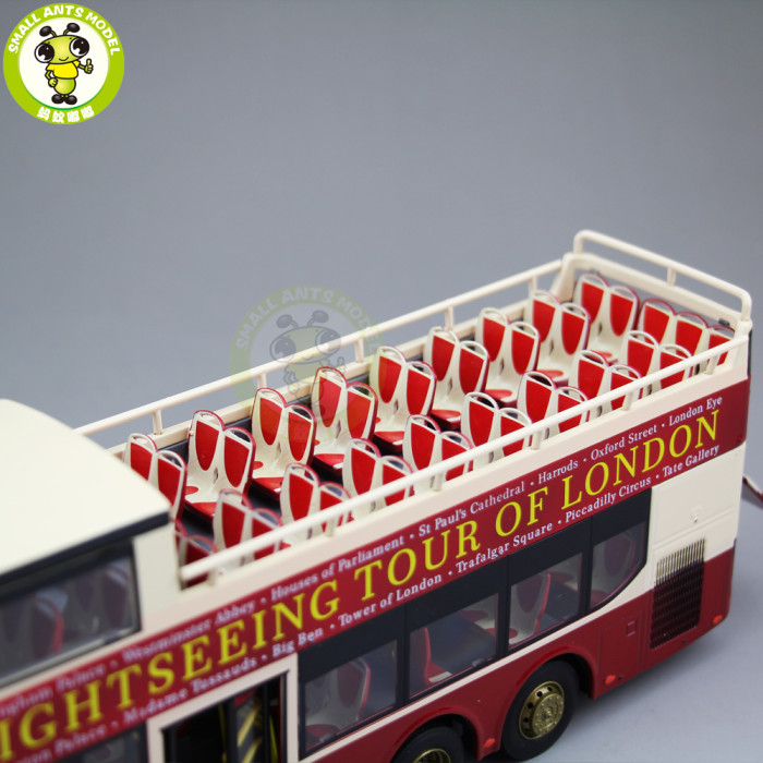1/43 AnKai Big Bus Sightseeing Tour of London Diecast Model Car Bus Toys Kids Gifts