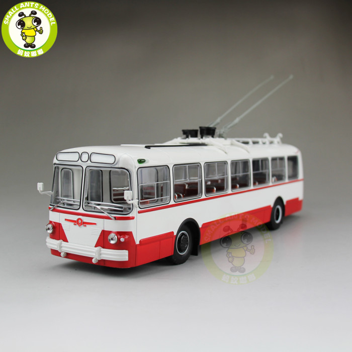 1/43 Classic Ziu-5 Soviet Union Russia Trolleybus City bus Diecast model Car Bus toys kids gifts