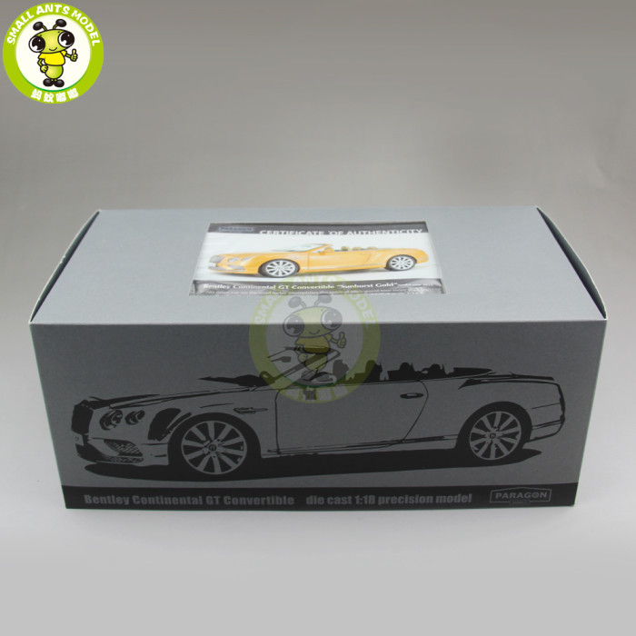 1/18 Paragon Bentley Continental GT Open Top Diecast Model Car Toys kids gift collection
