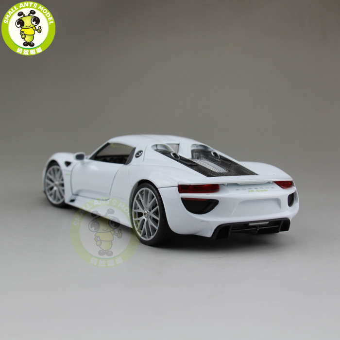 1/24 Porsche 918 SPYDER Closed Top Welly Diecast Model Car Toys Kids Gifts