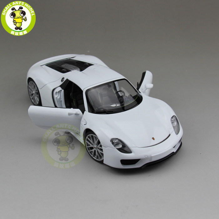 1/24 Porsche 918 SPYDER Closed Top Welly Diecast Model Car Toys Kids Gifts