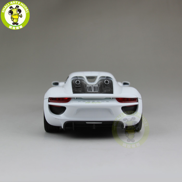 1/24 Porsche 918 SPYDER Closed Top Welly Diecast Model Car Toys Kids Gifts