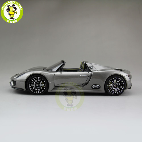 1/24 Porsche 918 SPYDER open Top Welly Diecast Model Car Toys Kids Gifts