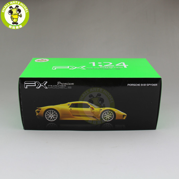 1/24 Porsche 918 SPYDER Closed Top Welly Diecast Model Car Toys Kids Gifts