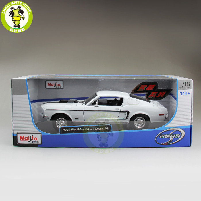 1/18 1968 Ford Mustang GT Cobra Jet Maisto 31167 Diecast Model Car Toys Kids Gifts