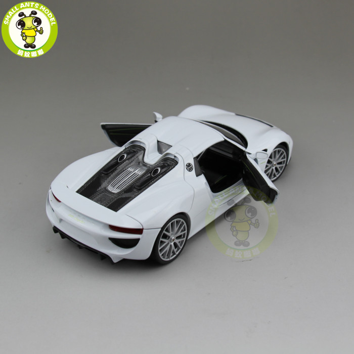 1/24 Porsche 918 SPYDER Closed Top Welly Diecast Model Car Toys Kids Gifts