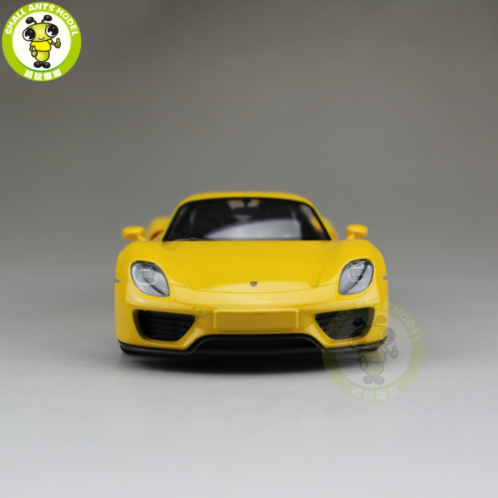 1/24 Porsche 918 SPYDER Closed Top Welly Diecast Model Car Toys Kids Gifts