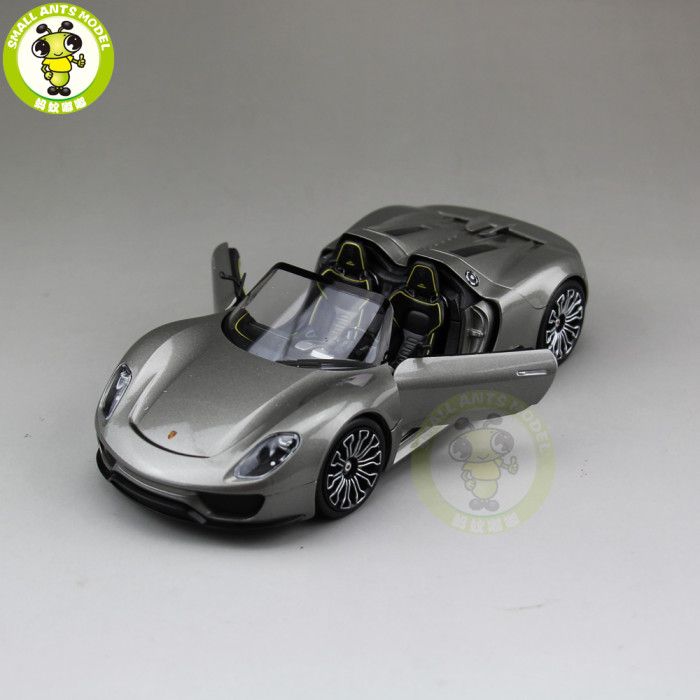 1/24 Porsche 918 SPYDER open Top Welly Diecast Model Car Toys Kids Gifts