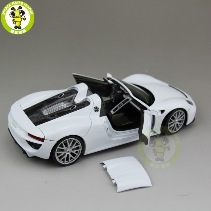 1/24 Porsche 918 SPYDER Closed Top Welly Diecast Model Car Toys Kids Gifts