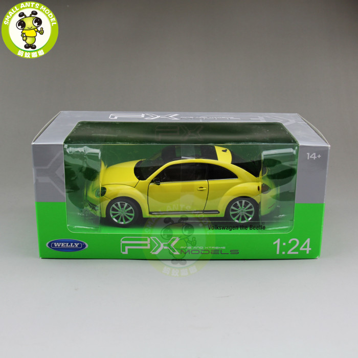 1/24 VW Volkswagen New Beetle Welly Diecast Model Car Toys for Kids Gifts