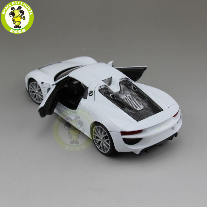1/24 Porsche 918 SPYDER Closed Top Welly Diecast Model Car Toys Kids Gifts