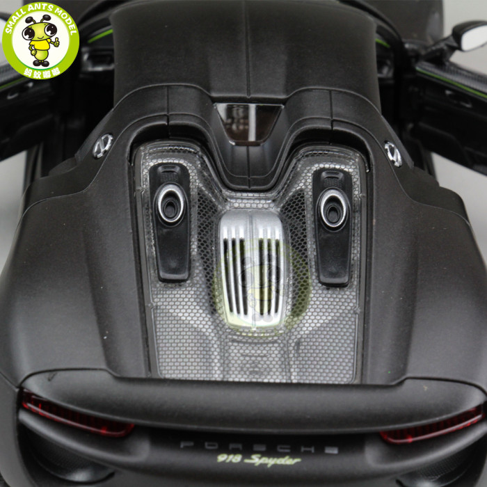 1/24 Porsche 918 SPYDER Closed Top Welly Diecast Model Car Toys Kids Gifts