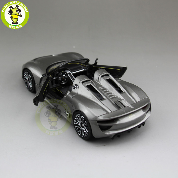 1/24 Porsche 918 SPYDER open Top Welly Diecast Model Car Toys Kids Gifts