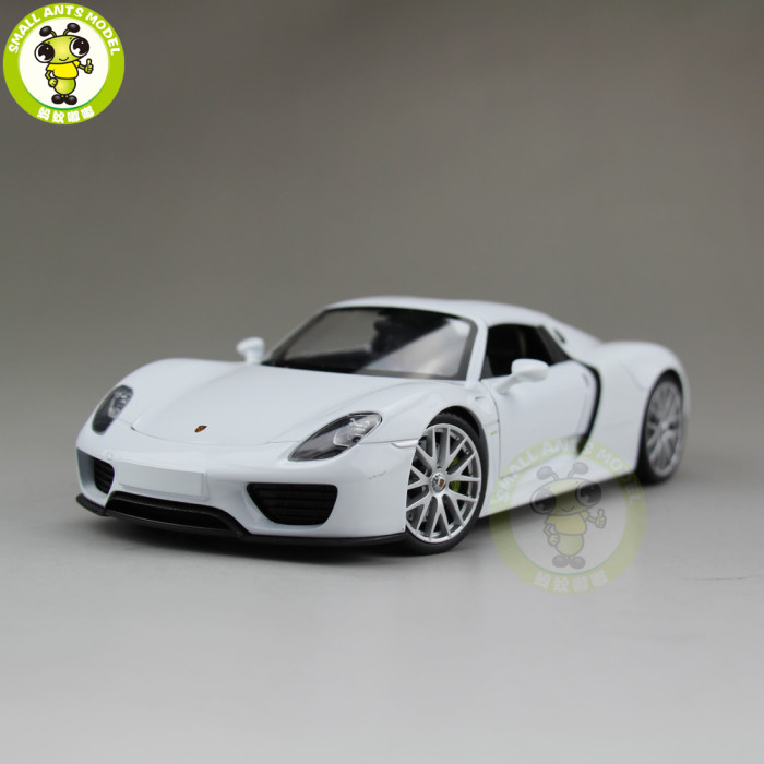 1/24 Porsche 918 SPYDER Closed Top Welly Diecast Model Car Toys Kids Gifts
