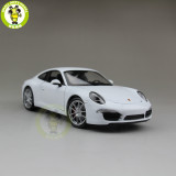 1/24 Porsche 911 991 Carrera S Welly Diecast Model Car Toys Kids Gifts