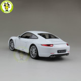 1/24 Porsche 911 991 Carrera S Welly Diecast Model Car Toys Kids Gifts