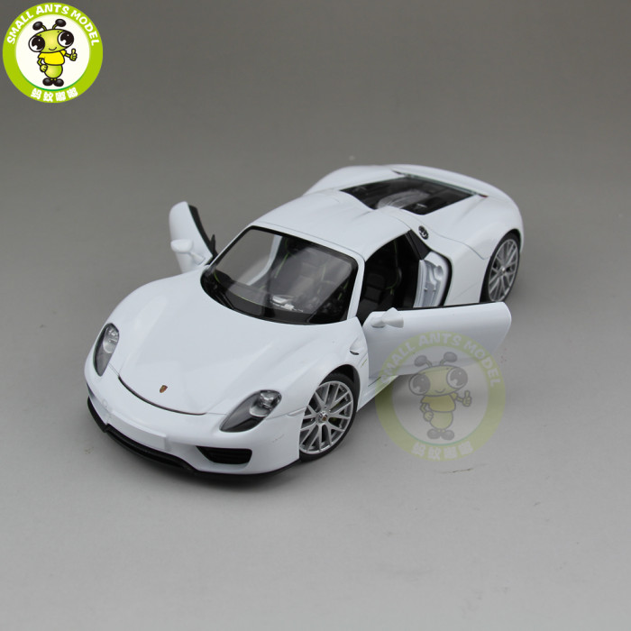 1/24 Porsche 918 SPYDER Closed Top Welly Diecast Model Car Toys Kids Gifts
