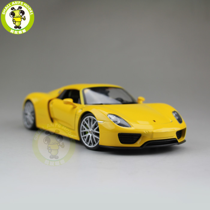 1/24 Porsche 918 SPYDER Closed Top Welly Diecast Model Car Toys Kids Gifts