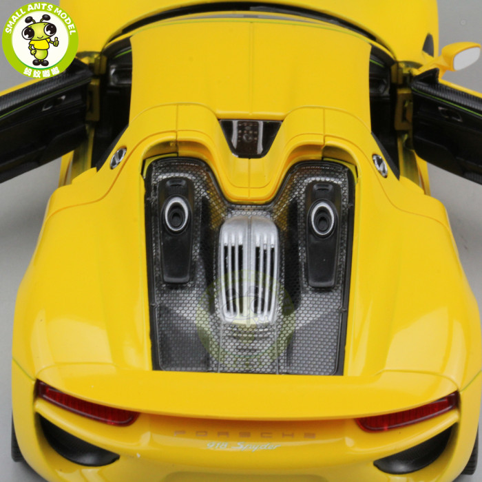 1/24 Porsche 918 SPYDER Closed Top Welly Diecast Model Car Toys Kids Gifts