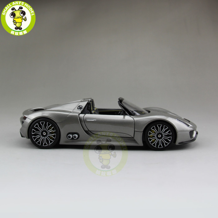 1/24 Porsche 918 SPYDER open Top Welly Diecast Model Car Toys Kids Gifts