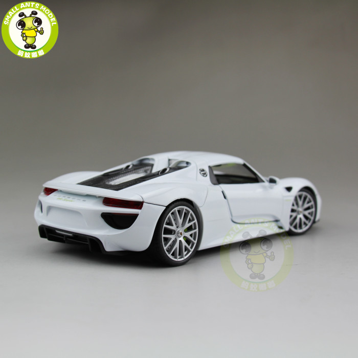 1/24 Porsche 918 SPYDER Closed Top Welly Diecast Model Car Toys Kids Gifts