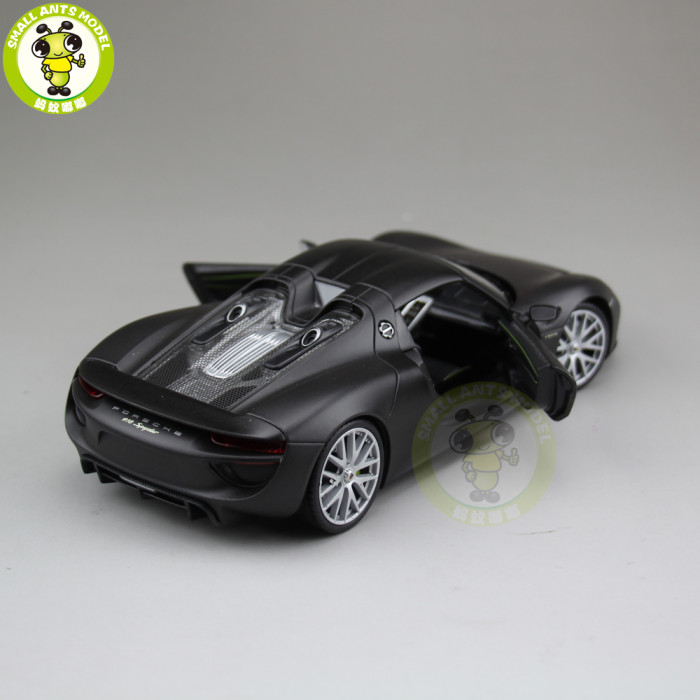 1/24 Porsche 918 SPYDER Closed Top Welly Diecast Model Car Toys Kids Gifts