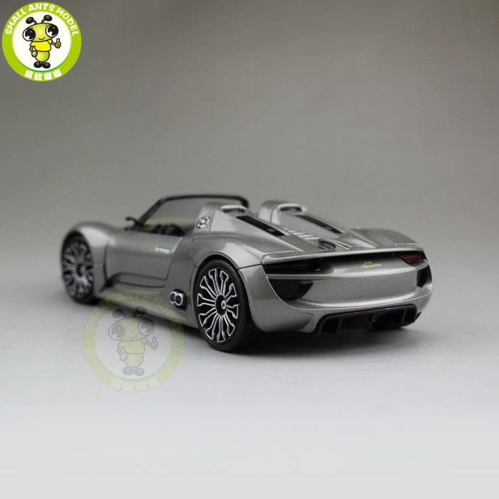 1/24 Porsche 918 SPYDER open Top Welly Diecast Model Car Toys Kids Gifts