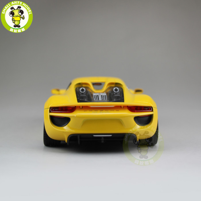 1/24 Porsche 918 SPYDER Closed Top Welly Diecast Model Car Toys Kids Gifts