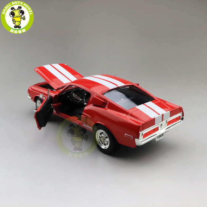 1/18 1968 Ford Shelby Mustang GT-500KR Road Signature Diecast Model Car Toys Boys Girls Gifts