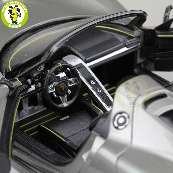 1/24 Porsche 918 SPYDER open Top Welly Diecast Model Car Toys Kids Gifts