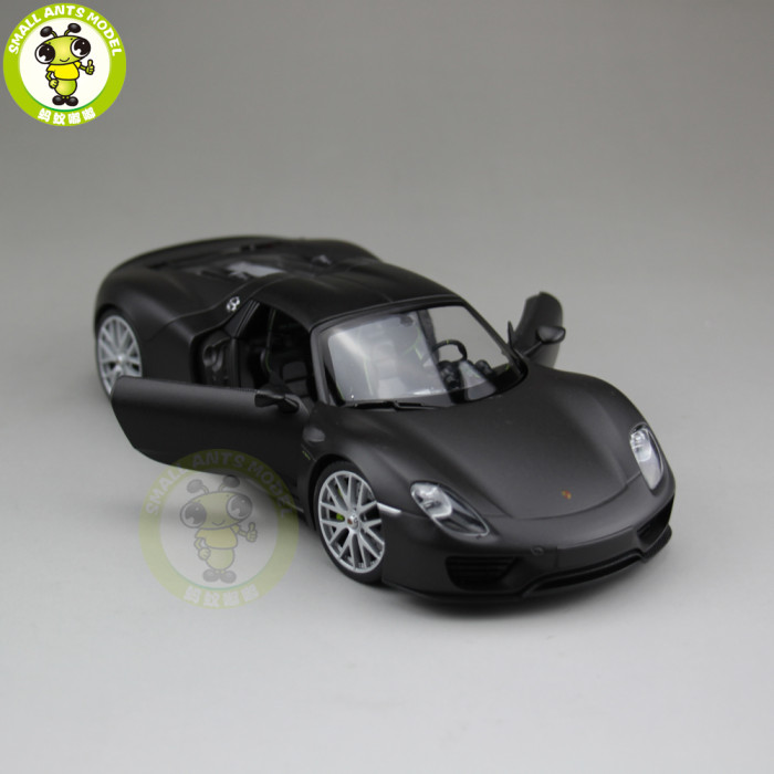 1/24 Porsche 918 SPYDER Closed Top Welly Diecast Model Car Toys Kids Gifts