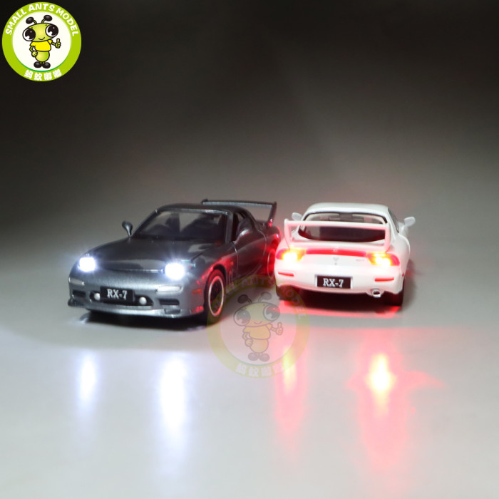1/32 JACKIEKIM MAZDA RX-7 RX 7 Diecast Model CAR Toys for kids children Sound Lighting gifts