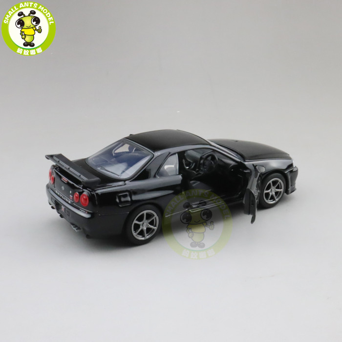 1/36 JACKIEKIM Nissan GT-R GT R R34 Diecast Model Racing Car Toys Kids Gifts