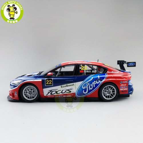1/18 Ford Focus 2019 CTCC Racing Car Diecast Model Car Toys Boys Girls Gifts