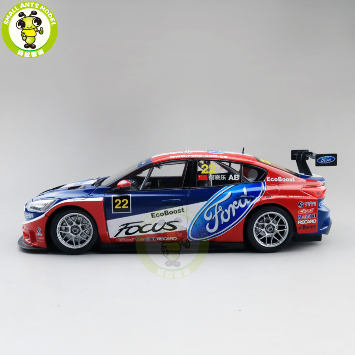 1/18 Ford Focus 2019 CTCC Racing Car Diecast Model Car Toys Boys Girls Gifts