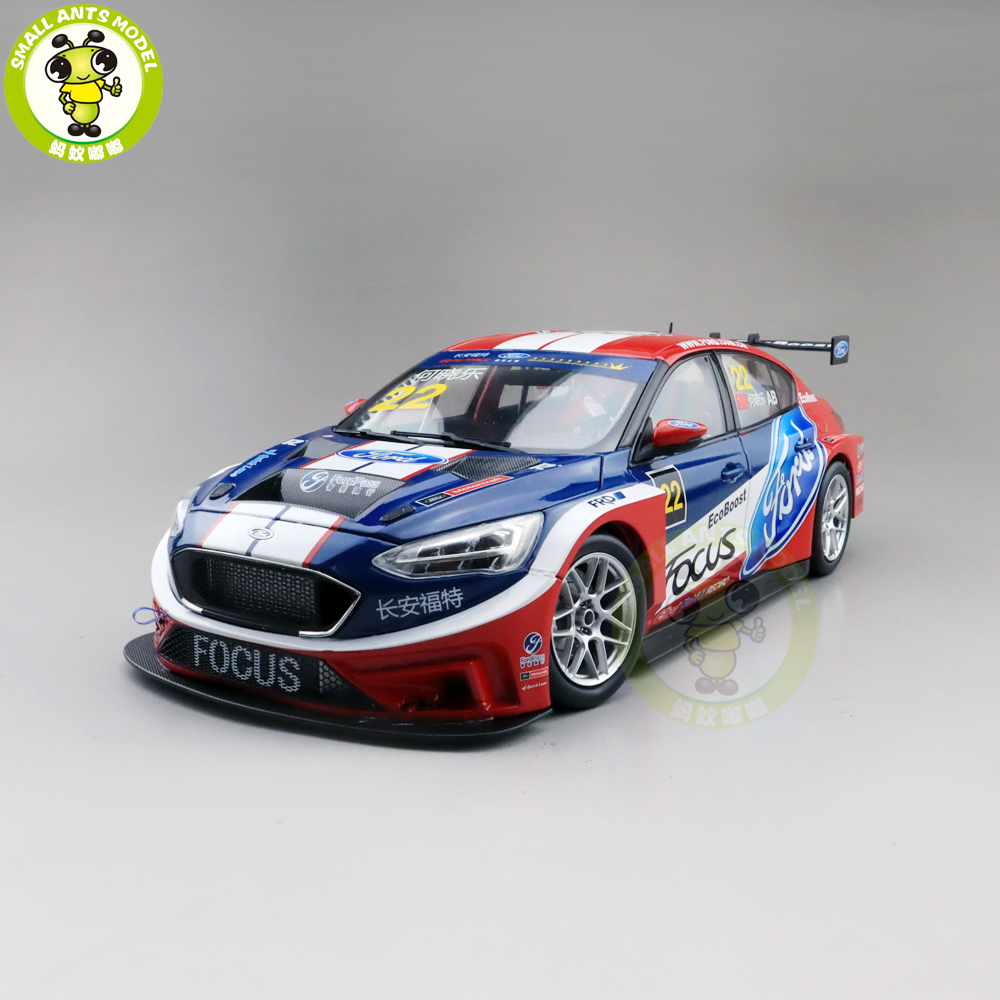 1/18 Ford Focus 2019 CTCC Racing Car Diecast Model Car Toys Boys