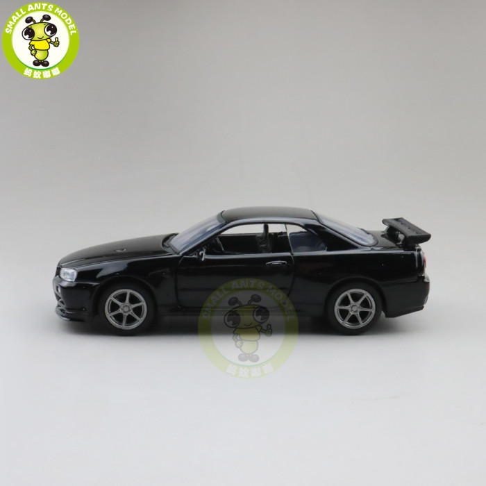 1/36 JACKIEKIM Nissan GT-R GT R R34 Diecast Model Racing Car Toys Kids Gifts