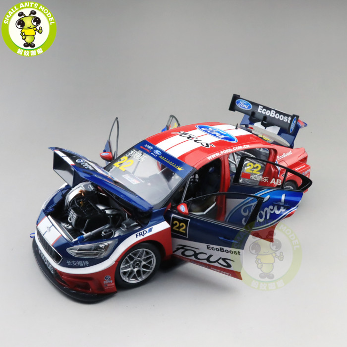 1/18 Ford Focus 2019 CTCC Racing Car Diecast Model Car Toys Boys Girls Gifts