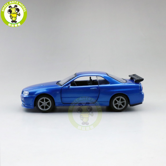 1/36 JACKIEKIM Nissan GT-R GT R R34 Diecast Model Racing Car Toys Kids Gifts