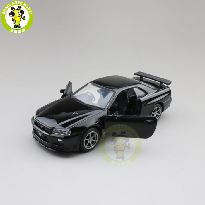 1/36 JACKIEKIM Nissan GT-R GT R R34 Diecast Model Racing Car Toys Kids Gifts