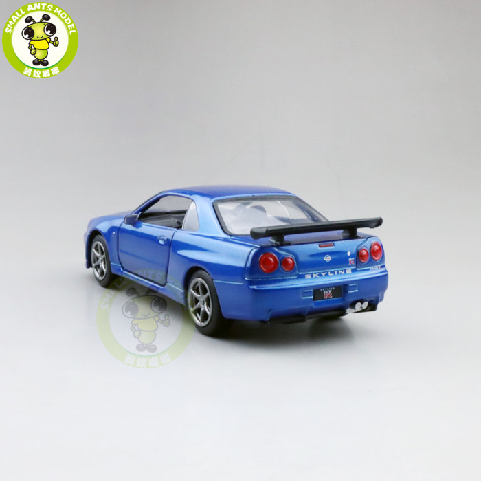 1/36 JACKIEKIM Nissan GT-R GT R R34 Diecast Model Racing Car Toys Kids Gifts