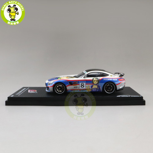 1/43 MERCEDES Benz AMG GT R Cartoon painting Almost Real Diecast Model Car Collection